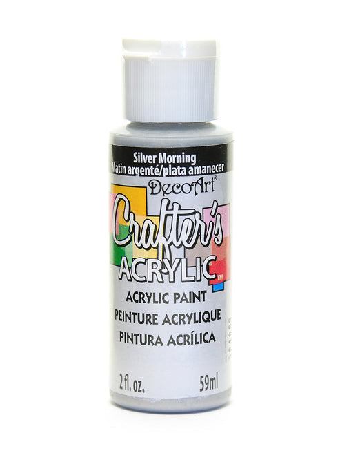 2OZ SILVER MORNING CRAFTER ACRYLIC PAINT